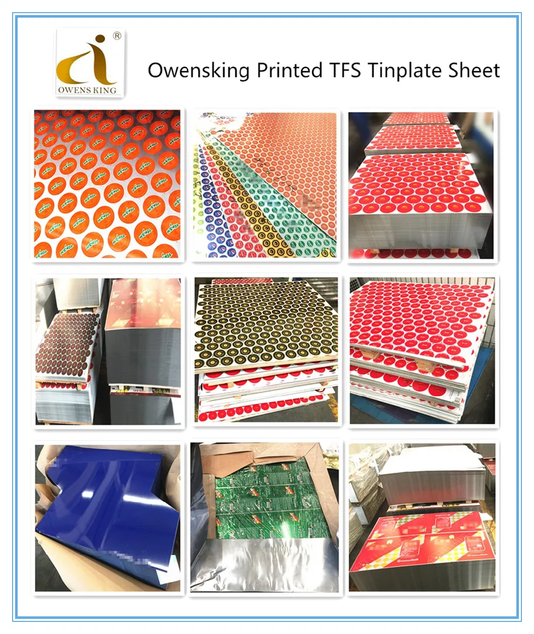 Electrolytic Tinplate TFS Can Food Grade Printed Tinplate